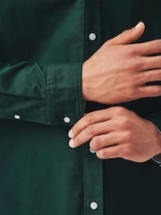 Green Regular Fit Oxford Long Sleeve Shirt - Image 7 of 11