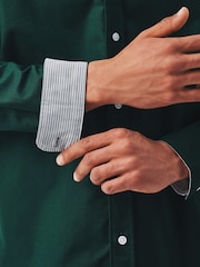 Green Regular Fit Oxford Long Sleeve Shirt - Image 8 of 11
