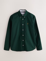 Green Regular Fit Oxford Long Sleeve Shirt - Image 9 of 11