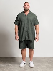BadRhino Big & Tall Green Textured Shorts - Image 3 of 5