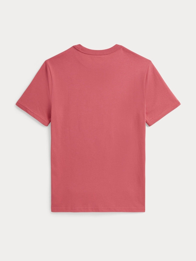 Polo Ralph Lauren Red Fishing Polo Bear Graphic T-Shirt - Image 2 of 2