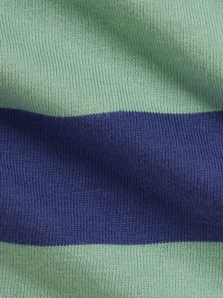 Polo Ralph Lauren Blue Block Stripe Rugby Shirt And Shorts Set - Image 3 of 3