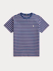 Polo Ralph Lauren Blue Stripe Jersey T-Shirt - Image 1 of 2
