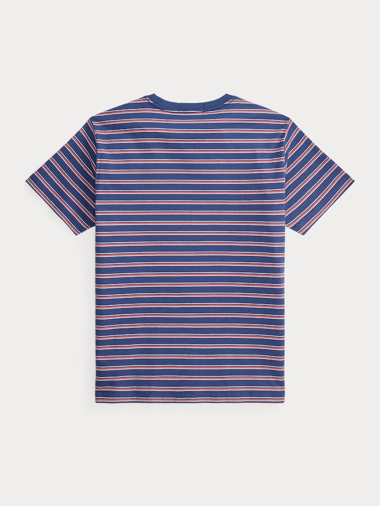Polo Ralph Lauren Blue Stripe Jersey T-Shirt - Image 2 of 2