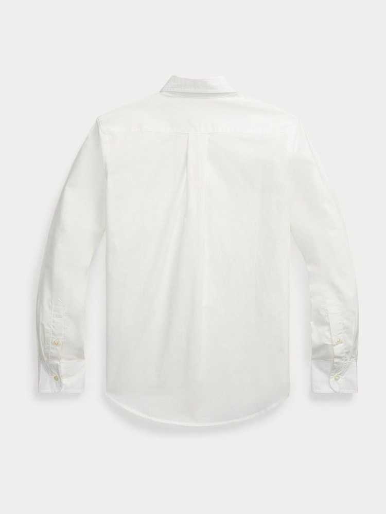 Polo Ralph Lauren White Poplin Classic Pony Logo Shirt - Image 3 of 3