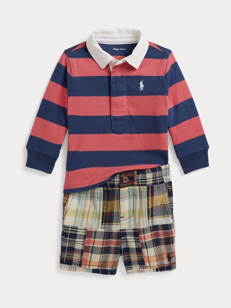 Polo Ralph Lauren Blue Madras Check Shirt and Shorts Set - Image 1 of 3 Polo Ralph Lauren Blue Madras Check Shirt and Shorts Set - Image 1 of 3