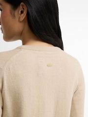 Barbour® Beige Pendle Knitted Cardigan - Image 4 of 5