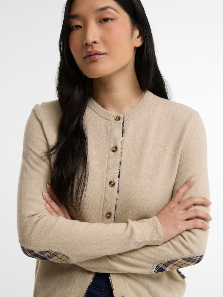 Barbour® Beige Pendle Knitted Cardigan - Image 5 of 5