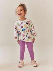 Minnie Mouse Purple Sweatshirt and Leggings Set (6mths-7yrs) - Image 1 of 4