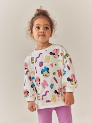Minnie Mouse Purple Sweatshirt and Leggings Set (6mths-7yrs) - Image 2 of 4