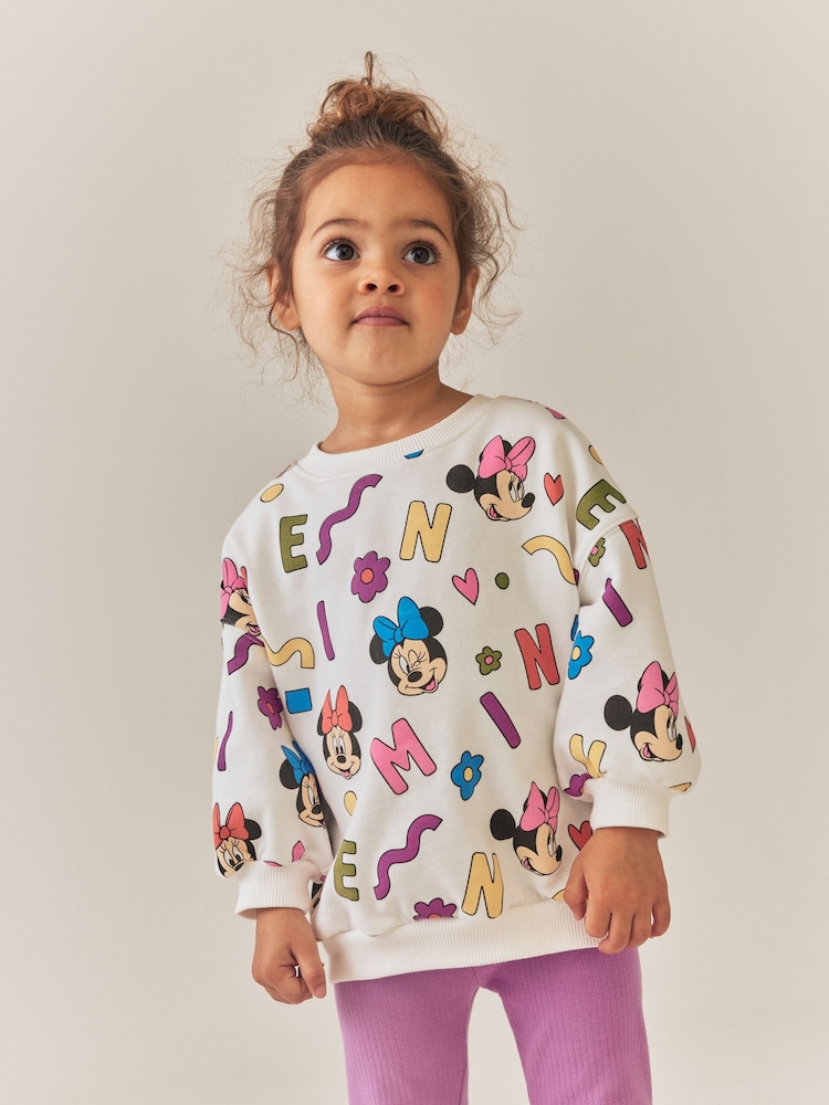 Minnie Mouse Purple Sweatshirt and Leggings Set (6mths-7yrs) - Image 2 of 4 Minnie Mouse Purple Sweatshirt and Leggings Set (6mths-7yrs) - Image 2 of 4