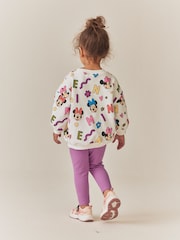 Minnie Mouse Purple Sweatshirt and Leggings Set (6mths-7yrs) - Image 3 of 4