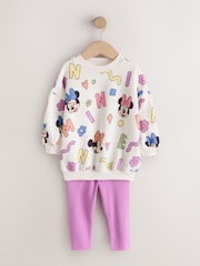 Minnie Mouse Purple Sweatshirt and Leggings Set (6mths-7yrs) - Image 5 of 9