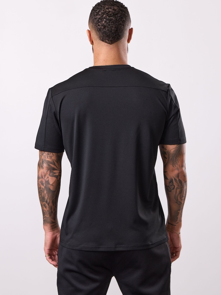 Gym King Black Core Plus Panel T-Shirt - Image 2 of 2 Gym King Black Core Plus Panel T-Shirt - Image 2 of 2