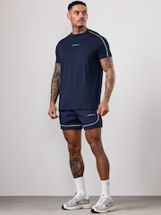 Gym King Blue Core Piped Shorts - Image 1 of 4