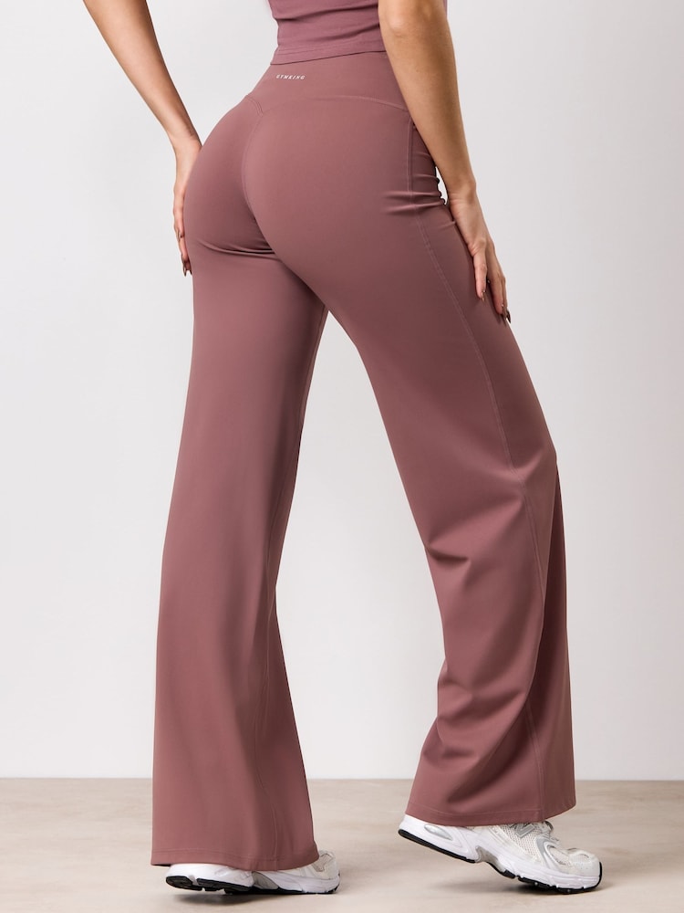 Gym King Brown 365 Straight Leg Yoga Petite Leggings - Image 2 of 4