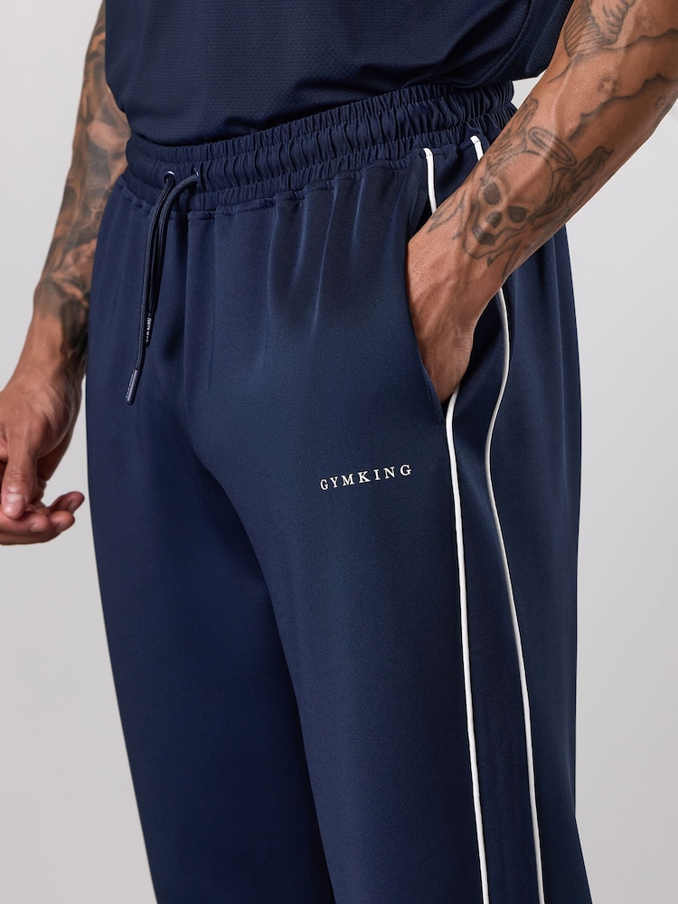 Gym King Blue Core Piped Full Zip Funnel Jumper - Image 3 of 3