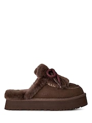 UGG Brown Disquette Heritage Slipper - Image 1 of 5