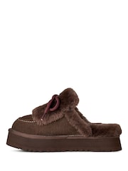UGG Brown Disquette Heritage Slipper - Image 2 of 5