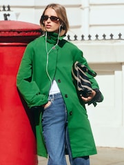 Green Check Dolly Trench Coat - Image 1 of 9