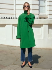 Green Check Dolly Trench Coat - Image 2 of 9