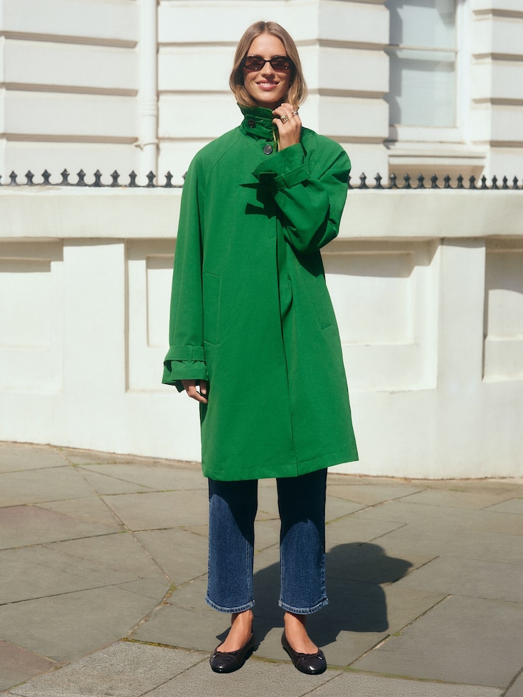 Green Check Dolly Trench Coat - Image 2 of 9