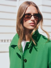 Green Check Dolly Trench Coat - Image 5 of 9