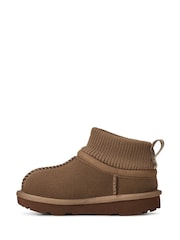 UGG Brown Classic Ultra Stretch Cuff Boots - Image 2 of 5