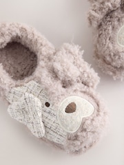 Grey Tweed 3D Dog Mini Boot Slippers - Image 8 of 9