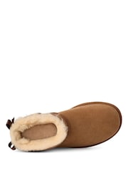 UGG Brown Ultra Mini Bailey Bow Boots - Image 4 of 5