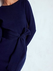Boden Blue Tiana Tie Front Knitted Dress - Image 2 of 7