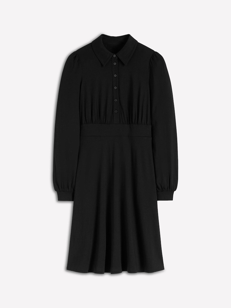 Boden Black Orla Short Jersey Shirt Dress - Image 5 of 5