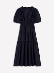 Boden Blue Irene Puff Sleeve Linen Dress - Image 6 of 6