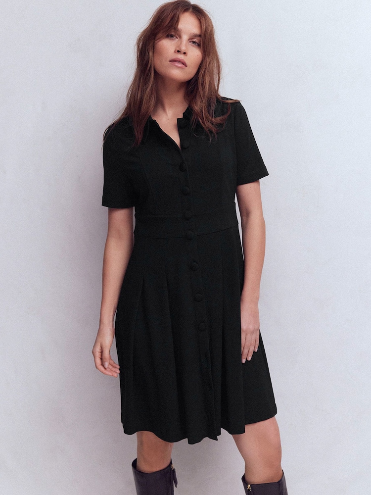 boden bridget jersey dress Ponte Short Black Women's Long / 8 Junior