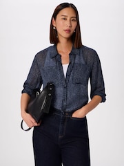 Whistles Grid Print transparente Hemd - Bild 4 von 4