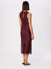 Whistles Brown Lace Insert Midi Dress - Image 2 of 5
