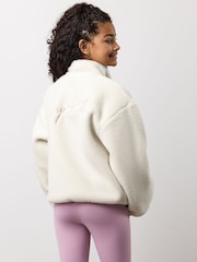 Gym King White Full Zip Borg Jacket - Image 2 of 4