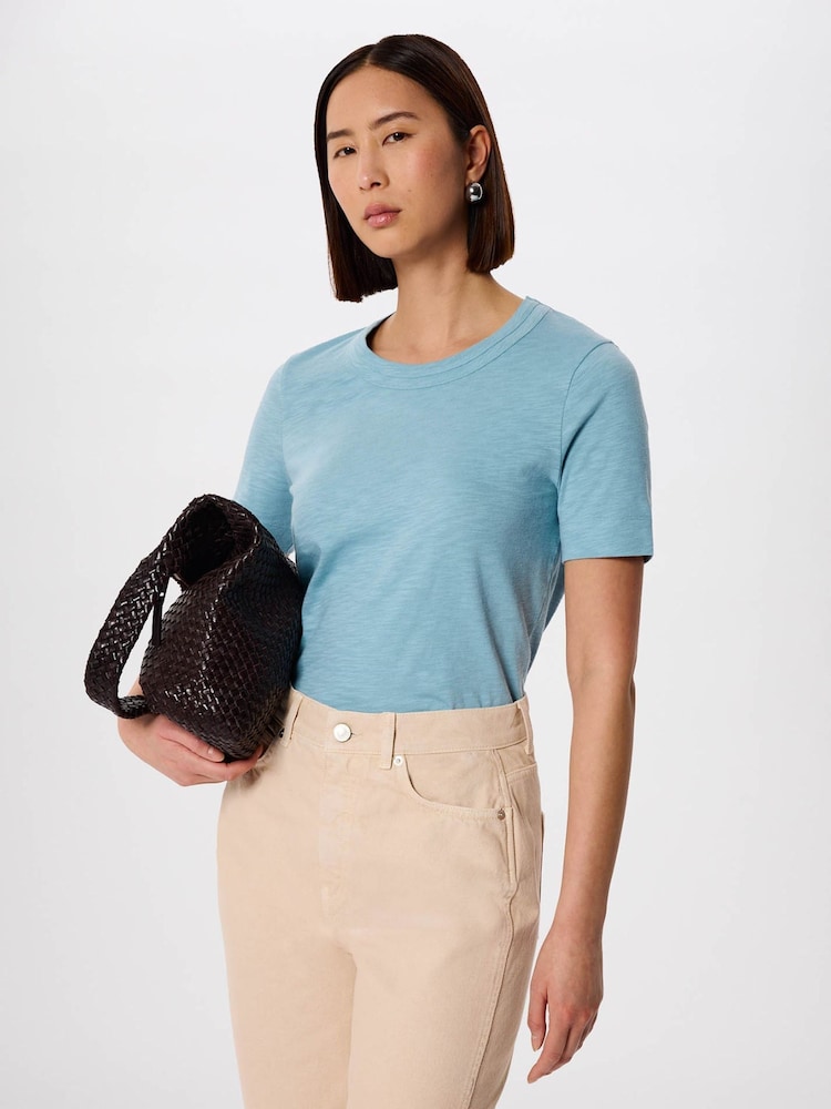 Whistles Blue Rosa Double Trim T-Shirt - Image 1 of 5