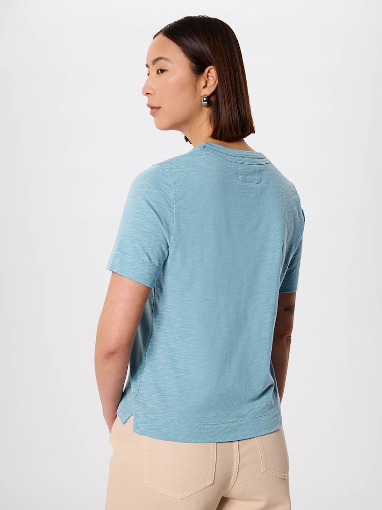 Whistles Blue Rosa Double Trim T-Shirt - Image 2 of 5