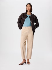 Whistles Blue Rosa Double Trim T-Shirt - Image 3 of 5