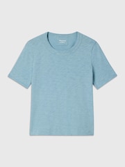 Whistles Blue Rosa Double Trim T-Shirt - Image 5 of 5