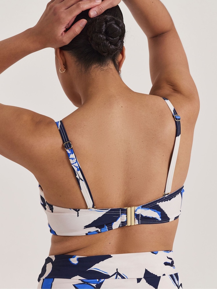 Simply Be Blue Magisculpt Twist Front Bandeau Underwired Bikini Top - Image 2 of 4 Simply Be Blue Magisculpt Twist Front Bandeau Underwired Bikini Top - Image 2 of 4