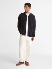Barbour® Navy Bellham Knitted Cardigan - Image 2 of 5