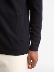 Barbour® Navy Bellham Knitted Cardigan - Image 5 of 5