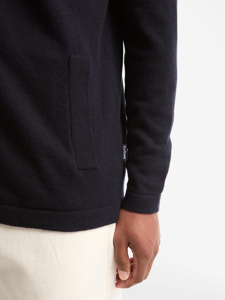Barbour® Navy Bellham Knitted Cardigan - Image 5 of 5 Barbour® Navy Bellham Knitted Cardigan - Image 5 of 5