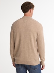 Barbour® Beige Briggs Half Button Knit Jumper - Image 2 of 5