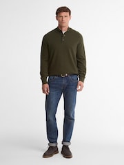 Barbour® Green Briggs Half Button Knit Jumper - Image 3 of 5