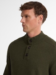 Barbour® Green Briggs Half Button Knit Jumper - Image 4 of 5