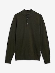 Barbour® Green Briggs Half Button Knit Jumper - Image 5 of 5