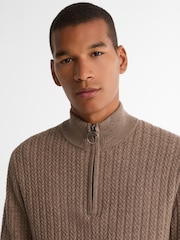 كنزة بنصف سحاب محبوكة بنمط خيوط نسيج متعاكسة من ®Barbour - صورة 4 من 7